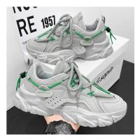 Zapatos De Deporte Para Hombre Moda Callejera Ligeros Y Cómodos Zapatillas De Gimnasio Con Cordones Blanco Plataforma Entrenadores - details 14
