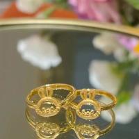 Anillo abierto de sol y luna de conejo para niñas, accesorios de joyería para amantes del aceite con goteo de diseño, joyería para parejas, mejor amigo - details 7