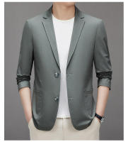 Traje de Algodón con Cuello para Hombres Primavera Otoño Estilo Sencillo Cómodo para Hombres Mayores de Negocios Casual - details 5