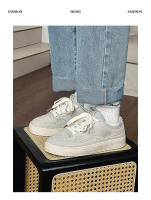 Zapatos deportivos transpirables de primavera para hombre, de estilo informal, con cordones, versátiles y de suela gruesa, de estilo sencillo, color blanco - details 21