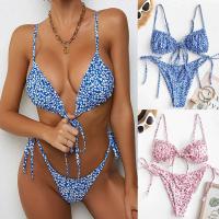 Bikini Bandeau para mujer, traje de baño brasileño, ropa de playa Sexy, traje de baño Push-Up, trajes de baño, pantalones cortos y conjunto de Top corto para adolescentes - details 0