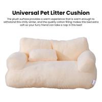Sofá suave y cómodo para mascotas, cama extraíble y lavable, nido de felpa antideslizante, cojín decorativo para dormir para gatos, suministros para mascotas, 1 Juego - details 25
