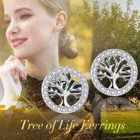 Pendientes Árbol de la Vida para Mujer Plata de Ley 925 Pendientes con Caja de Regalo Joyas Regalo para Esposa Madre Hija - details 3