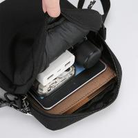 1 bolso cruzado Oxford informal para hombre con diseño de nota musical, correa ajustable, cierre de cremallera, forro de poliéster, bolso de hombro de negocios de gran capacidad para viajes diarios - details 6