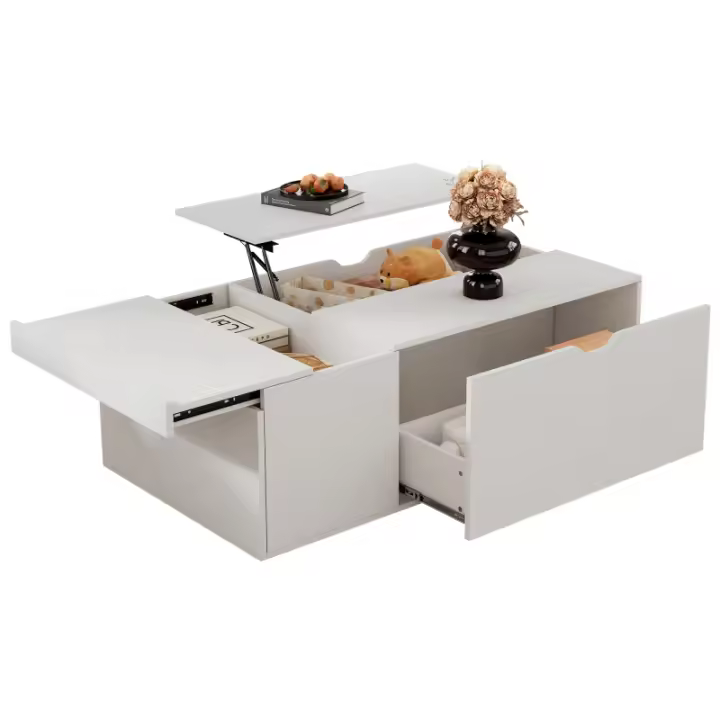 Moderno sofá elevable multifuncional con cajones y puertas correderas, espacio flexible, adecuado para una gran variedad de estilos de vida - 1