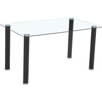 Mesa de Comedor Negra, Mesa de Cristal para Cocina, Medidas Mesa Moderna salón: 140 cm Largo x 80 cm Ancho x 75 cm Alto - details 0