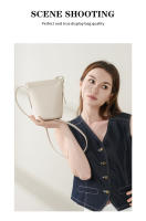 Bolso bandolera pequeño de cuero de primera calidad, estilo cubo vertical casual para teléfono móvil - details 8