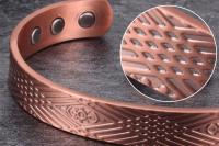 Conjunto de Joyas Magnéticas Vinterly para Mujeres y Hombres Pulsera de Cobre Saludable Anillo de Compromiso Ajustable y Abierto Estilo Vintage - details 4