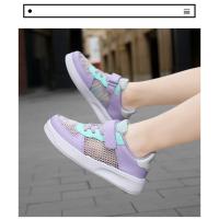 Moda verano niños zapatos casuales suaves lindas niñas rosa púrpura luz gruesa zapatillas de deporte de malla de aire chico princesa Net calzado deportivo - details 10
