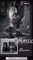 2024 Botas Para Perro Vestido de cuero real con forro de piel negra para botines cálidos para hombre - details 4