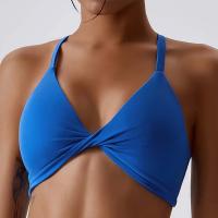 Anfilia-sujetadores deportivos para mujer, Tops lisos con cuello Halter, alta elasticidad, con relleno extraíble, para gimnasio, entrecruzado, con tiras en la espalda, para Yoga y correr - details 0