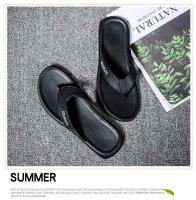 Novedad de verano, chanclas de PVC a la moda, zapatillas juveniles antideslizantes de Color sólido con Clip para la playa con punta abierta, zapatillas para hombre - details 14