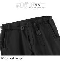 Pantalones de trabajo impermeables para hombre, pantalones cálidos de lana para senderismo, escalada, Camping, deportes al aire libre, montañismo, esquí, gris, 1508A, Invierno - details 15