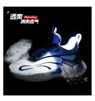Zapatillas deportivas azules luminosas de malla con botones giratorios para niños - details 3