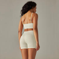 Conjunto Deportivo de Yoga sin Costuras para Mujeres Sports Bra Sin Mangas, Pantalones Cortos - details 19