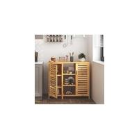 Estantería de Cocina con 3 Estantes y Cesta Metálica, Mesa Auxiliar de Cocina con Estantes Soporte de Microondas con Ganchos, 90 x 40 x 83 cm - details 12