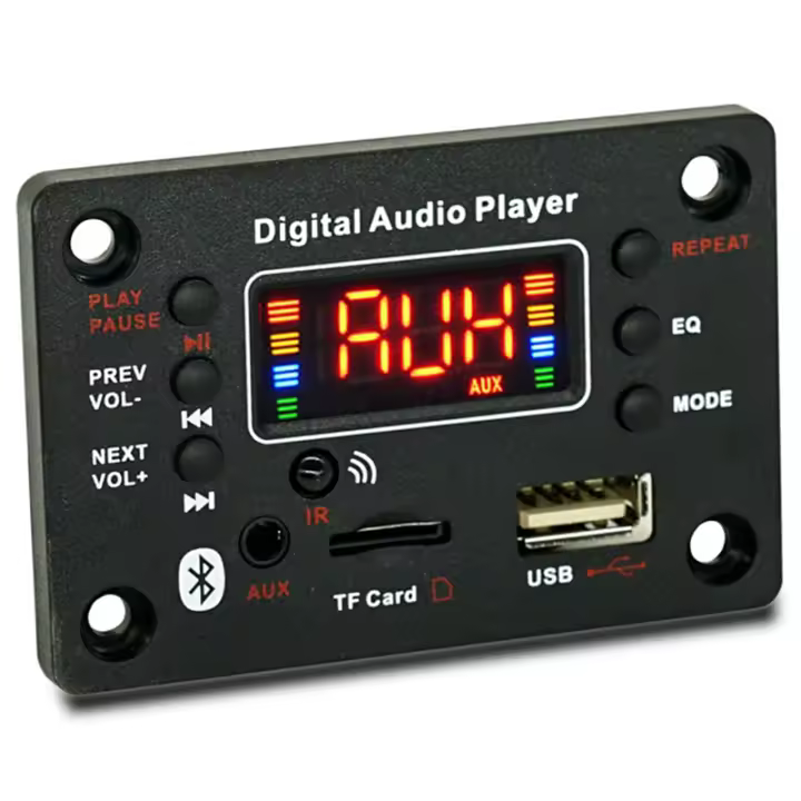 Módulo Bluetooth para coche, decodificador de Audio Mp3, placa decodificadora Mp3, placa amplificadora de potencia, función de micrófono externo - 1
