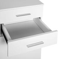 Aparador Armario de Cocina con 2 Puertas Buffet de Salón con 2 Cajones Estante Ajustable Estilo Moderno para Comedor 106x35x76cm Blanco Brillante - details 16