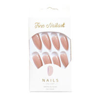 Almendra Beige brillante falsa sin estimulación, uñas artificiales a presión, suministro de salón profesional - details 4