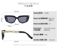 Miao gafas de sol con letras MIU, personalizadas, a la moda, para hombre y mujer - details 2