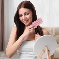 Cepillo de Desenredar Dulce Masaje del Cuero Cabelludo Peine para el Cabello con Garra de Limpieza - details 4