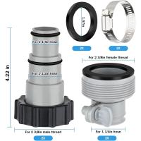 Adaptador de mangueras para piscina, conector tipo A/B para mangueras de 1,25 pulgadas y 1,5 pulgadas para bomba de filtro Intex, sistemas de agua salada - details 2