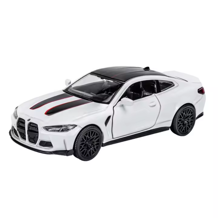 Excitat Modelo a Escala 1/36 de BMW M4 CSL Coche de Juguete Blanco Perfecto para Niños y Niñas - 1