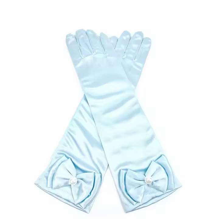 Fiesta de cumpleaños o Halloween accesorios príncipe niña guantes de satén - 1