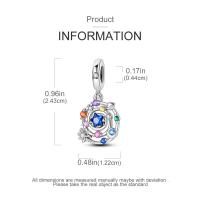 Abalorios Originales de Plata 925 con Diseño de Estrellas de Vórtice Cósmico Coloridas, Compatibles con Pulseras de Plata 925 para Mujer, Joyería, Regalos - details 4