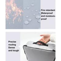 Bolsa de documentos impermeable y resistente al fuego, multicapa con cerradura, funda portátil para pasaporte, cierre de cremallera, maletín para archivos con asa cómoda - details 9