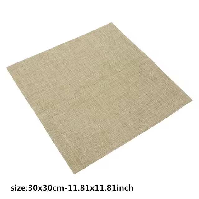 Servilletas cuadradas de lino de imitación, toallitas de 30x30CM, color gris/caqui, mesa de comedor para restaurantes, decoración de fiesta en casa, 5 uds. - 1