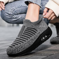 Zapatillas de Mujer con Cojín de Aire Gris Zapatos de Correr Ligeros de Malla Transpirable Antideslizantes de Clavos de Textura para Primavera/Verano - details 15