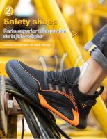 Zapatos De Seguridad Para Hombre Indestructibles Antipinchazos Transpirables Con Punta De Acero Ligeros Botas De Trabajo Con Suela De Goma - details 10