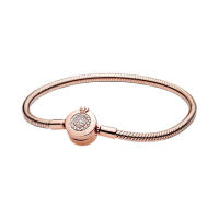 Pandora Chapado en Cobre Blanco Gruzo Plata Gold Rose Huesode Serpiente pulsera AMOR Amor pulsera - details 13