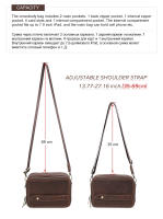 Bolsos Mini de Hombro para Hombre Retro de Cuero Genuino Bolsos Bandolera Casuales Bolsos de Mano Pequeños Vintage Material de Lining Poliéster Temporada Primavera/Verano - details 6