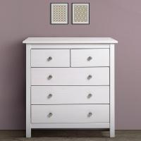 Comoda Noche Blanca de 5 Cajones Conjunto de Muebles para Sala de Estar - details 1
