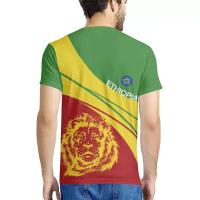 Camiseta de talla grande con estampado 3D de bandera etíope, camiseta de poliéster transpirable para hombre, ropa de playa - details 12