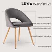 Pack de 2 sillas Acolchadas y tapizadas en Tela para salón, Comedor o Dormitorio - details 21