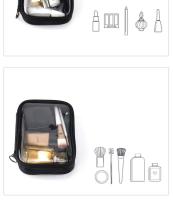 Bolsa de cosméticos transparente impermeable para mujer, estuche de maquillaje con cremallera de viaje, organizador de lavado de maquillaje transparente, Kit de bolsas de aseo para baño - details 6