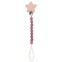 Soporte para chupete suave, cuentas de madera de haya, cordón de madera anticaída de calidad alimentaria, cadena de chupete para bebé, Clips para chupete, cadenas, cadena Molar - details 2