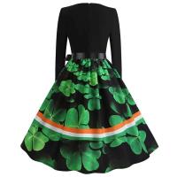 Vestido de fiesta elegante con estampado de notas musicales, vestidos Midi informales Retro Vintage para primavera y otoño - details 33