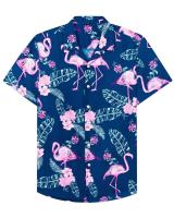 Verano hawaiano impreso en 3D con plantas coloridas y ropa de mujer, camisa de manga corta de playa, informal de moda para hombre - details 20
