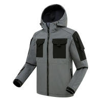 Chaqueta Táctica de Piel de Tiburón Impermeable, Abullonada, Vestuario de Caza al Aire Libre - details 5