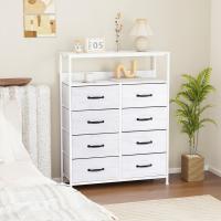 Cómoda con 6 cajones de tela, cómoda de dormitorio blanca, mueble de almacenamiento, muebles de dormitorio, cómoda para cocina, oficina, pasillo, mueble de TV con cajones - details 34