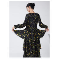 2025 Vestido de Primavera Otoño de Alta Calidad Floral Retro Manga Larga Linternas con Volantes Vestido Casual de Trabajo Talla - details 7