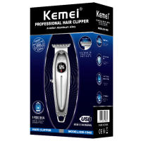 Kemei-cortadora de pelo profesional de metal para hombre, máquina de corte de pelo recargable con batería de litio, 1948 - details 0