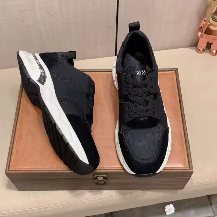 Zapatos de hombre zapatos de junta marca de moda deportes y ocio plataforma de cuero zapatos de papá zapatos individuales - 1