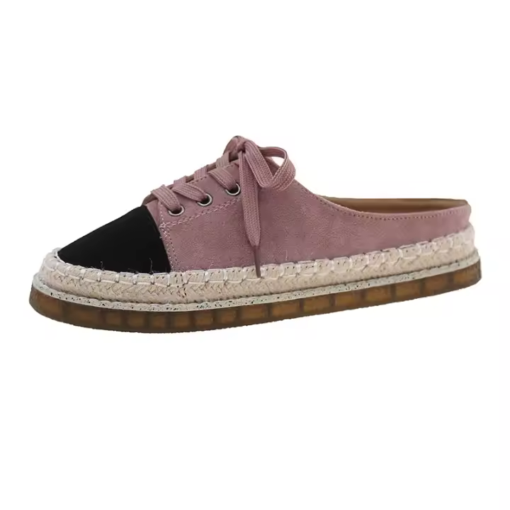 Zapatillas Planas de Punta Cerrada para Mujeres Verano Retro Sandalias Perezosas Zapatos de Pescador - 1