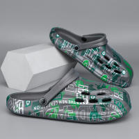 Zuecos de jardín para hombre, zapatillas informales grises, sandalias ligeras sin cordones con parte superior transpirable - details 8