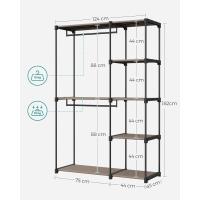 Perchero de Ropa de Gran Capacidad Diseño de Secciones para Colgar Ideal para Dormitorio Salón Lavandería - details 2